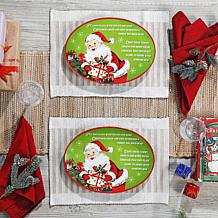 Mr. Christmas Set of 2 Ceramic 12" Giving Platters