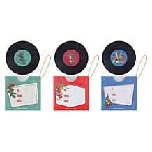 Mr. Christmas Set of 3 Magical Musical Record Ornaments