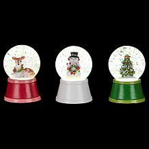 Mr. Christmas Set of 3 Nostalgic LED Snow Globes