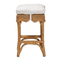 Muy Natural Rattan Counter Stool with Cushion