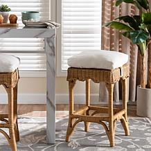 Muy Natural Rattan Counter Stool with Cushion