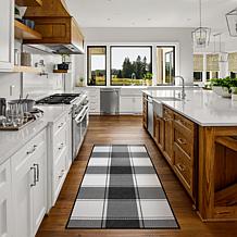 My Magic Carpet Buffalo Plaid Washable Rug 2.5'x7'