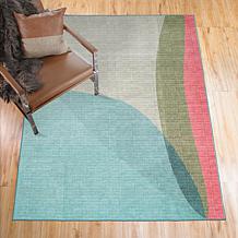 My Magic Carpet Cove Green Washable Area Rug 5'x7'