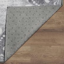 My Magic Carpet Dardon Bordered Grey Washable Area Rug 5'x7'