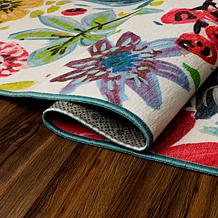 My Magic Carpet Floral Bloom Multicolor Washable Area Rug 3'x5'
