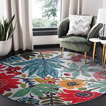My Magic Carpet Floral Bloom Multicolor Washable Round Area Rug 6'