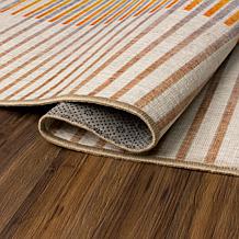 My Magic Carpet Flux Striped Multicolor Washable Area Rug 5'x7'