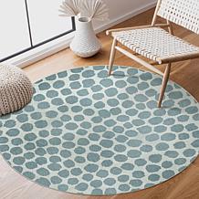 My Magic Carpet Genevieve Gorder Puff Dotty 6'x6' Rug - Lake Blue