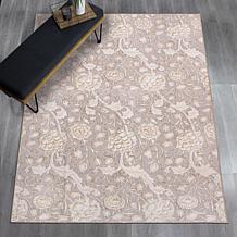My Magic Carpet Kalini Floral Washable Area Rug 5'x7'