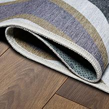 My Magic Carpet Kyoa Grey Olive Washable Area Rug 5'x7'