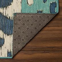 My Magic Carpet Ochre Ikat Washable Area Rug 5'x7'