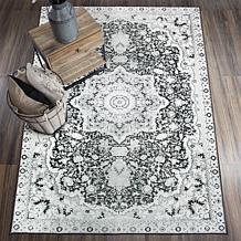 My Magic Carpet Parviz Grey Washable Area Rug 5'x7'