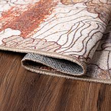 My Magic Carpet Vienna Abstract Natural Washable Area Rug 5'x7'