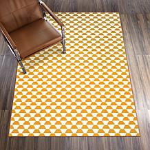 My Magic Carpet Yanis Yellow/Gold Washable Area Rug 5'x7''