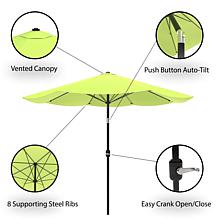 Nature Spring 10-Foot Patio Umbrella Auto Tilt, Lime
