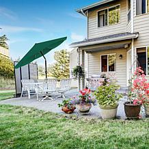 Nature Spring 10' Patio Umbrella with Auto Tilt & Easy Crank - Green