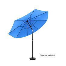 Nature Spring 10' Patio Umbrella with Auto Tilt & Easy Crank - Blue