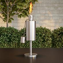 Nature Spring 10.5" Tabletop Torch Lamp - Silver