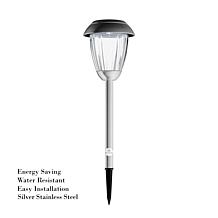 Nature Spring 16" Solar Path Outdoor Stake Lights Set of 8