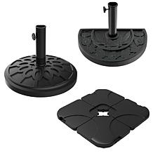 Nature Spring 20 lb. Half Round Patio Umbrella Base - Black