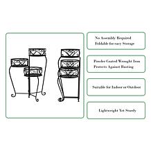 Nature Spring 3-Tier Plant Stand - Black