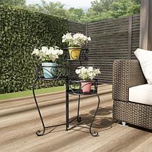 Nature Spring 3-Tier Plant Stand - Black