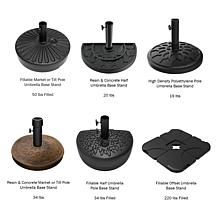 Nature Spring 34 lb. Half Moon Patio Umbrella Base - Black
