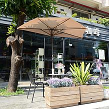 Nature Spring 9' Half-Canopy Patio Umbrella - Beige