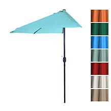 Nature Spring 9' Half-Canopy Patio Umbrella - Blue