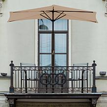 Nature Spring 9' Half-Canopy Patio Umbrella - Sand