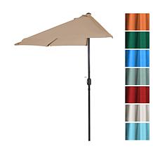 Nature Spring 9' Half-Canopy Patio Umbrella - Sand