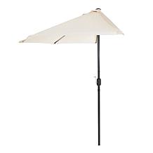 Nature Spring 9' Half-Canopy Patio Umbrella - Tan