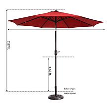Nature Spring 9' Patio Auto Tilt Umbrella - Red
