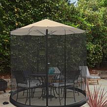Nature Spring 9' Patio Umbrella Bug Net - Black