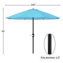 Nature Spring 9' Patio Umbrella with Easy Crank - Blue