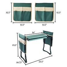 Nature Spring Gardening Kneeling Bench Foldable Foam Pad Stool - Green