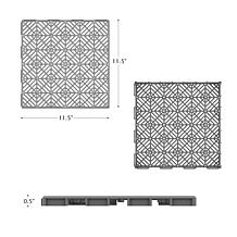Nature Spring Interlocking Diamond Pattern Patio and Deck Tiles