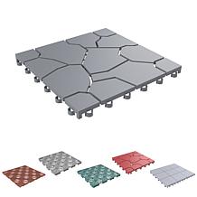 Nature Spring Interlocking Stone Look Patio and Deck Tiles 6-Pack