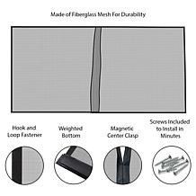 Nature Spring Magnetic Two Car Garage Door Screen - Black