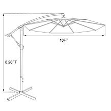 Nature Spring Offset Swivel Patio Umbrella - Green