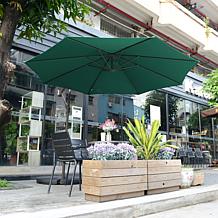 Nature Spring Offset Swivel Patio Umbrella - Green