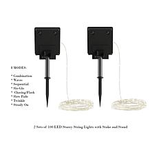 Nature Spring Outdoor Starry Solar String Lights- 200 Fairy LED Lights