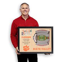 NCAA Clemson Tigers StadiumViews 3-D Wall Art - Memorial Stadium 