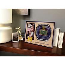 NCAA Michigan Wolverines 3-D Stadium Views Picture Frame