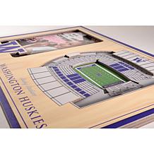 NCAA Washington Huskies 3-D Stadium Views Picture Frame