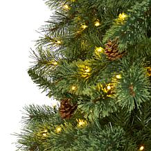 Nearly Natural 10 Ft. Mountain Pine Christmas Tree with 850 Lights
