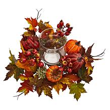 Nearly Natural 16” Gourd/Berry/Leaf Artificial Arrangement Candelabrum