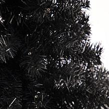 Nearly Natural 3’ Black  Christmas Tree with 50 LED Lights