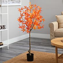 Nearly Natural 4' Autumn Maple Artificial Tree