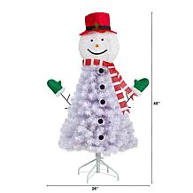 Nearly Natural 4 Ft. Snowman Artificial Christmas Tree